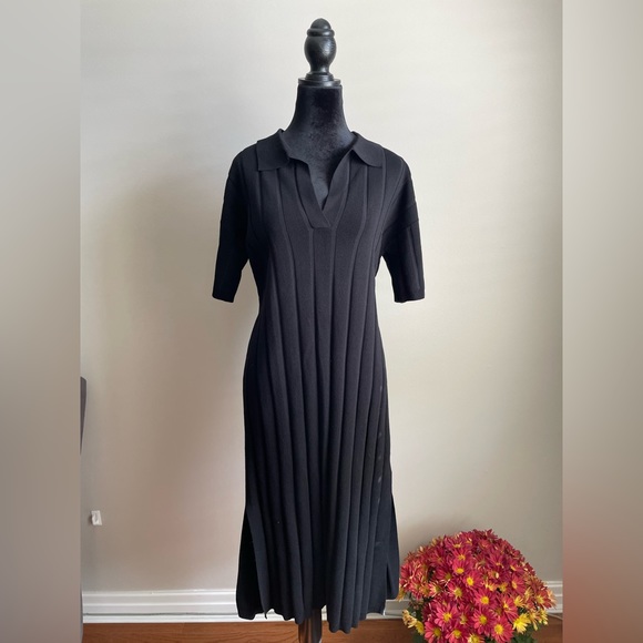SOLD H&M Black Rib-Knit Dress - Picture 1 of 5